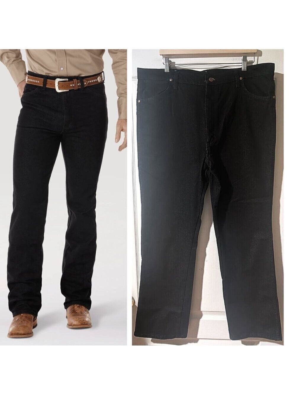 Wrangler | Men's Jeans Cowboy Cut 938 Slim Fit Stretch Black (40x32")